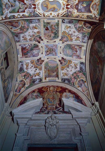 Frescoed Vaulted Ceiling of a Hall, Lateran Palace, Italy, Lazio Region, Rome by Painter Darius