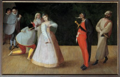 The Comedian Isabelle Andreini with the Gelosi in Paris by Frans the Elder Francken