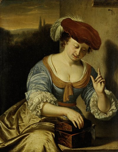 Escaped Bird: Allegory of Chastity by Frans van Mieris