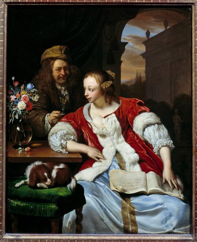 The Interrupted Song (Portraits of the Artist and His Wife) by Frans van Mieris