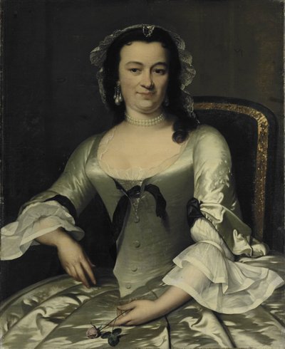 Portrait of Maria Henriette van de Pol, Wife of Willem Sautijn by Frans van der Mijn