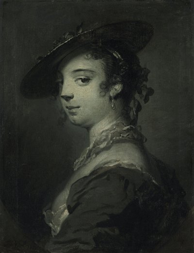 Portrait of a young lady, bust-length by Frans van der Mijn