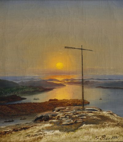 View from Sandviksfjellet, Bergen by Frants Diderik Boe