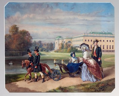 Walk of Grand Duchess Maria Alexandrovna of Russia (1853-1920) by Franz (after) Teichel