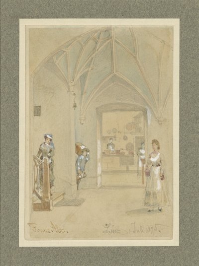 Hallway of an Inn with a View into the Kitchen by Franz Alt