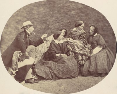 Mathias Höusermann, Marie Antoine, Elise Höusermann, and Pepe Wöss, 1850s-60s by Franz Antoine