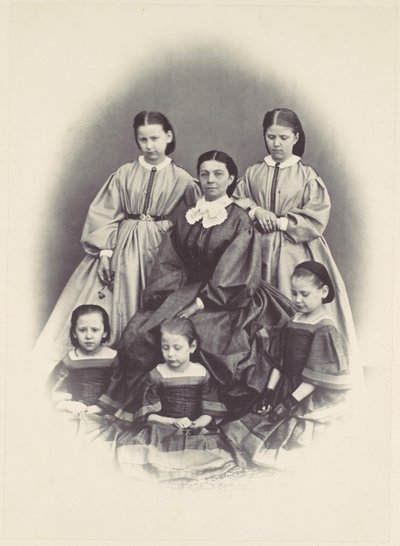 Portrait of a Seated Woman Surrounded by Five Girls, Seated and Standing by Franz Antoine