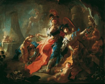 The Academy with its Attributes at the Feet of Minerva by Franz Anton Maulbertsch