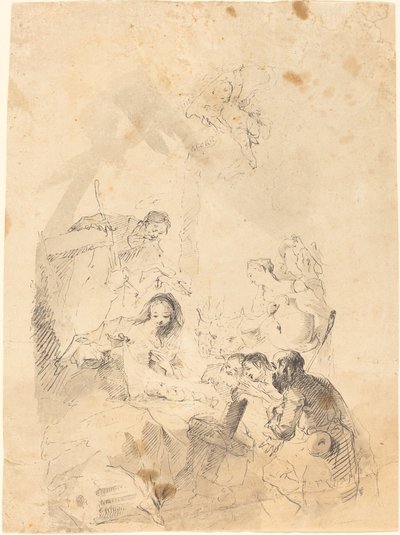 The Adoration of the Shepherds by Franz Anton Maulbertsch