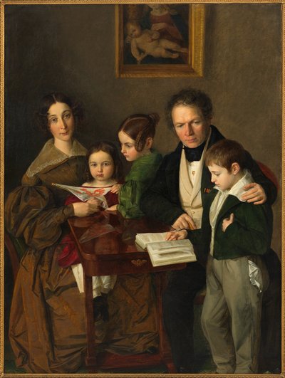 The composer Johann Baptist Gänsbacher and his family by Franz Anton Stecher
