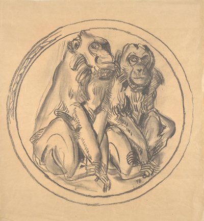 Design for the Relief in the Monkey House of the Schönbrunn Zoo by Franz Barwig d. Ä.