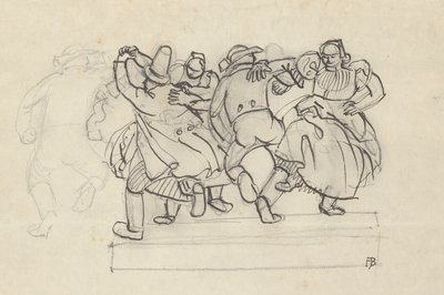 Study for a Relief with Dancing Peasants by Franz Barwig d. Ä.