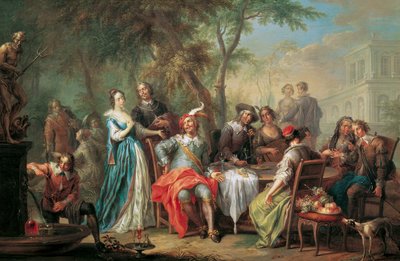 Outdoor Conversation with Wine and Song by Franz Christoph Janneck