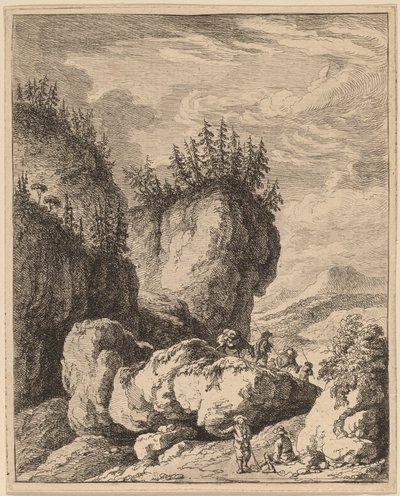 The Road Crossing Mount Praco, from Ricci to Genoa by Franz Edmund Weirotter