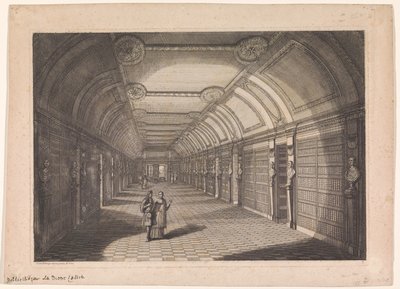 Library of the Abbey of Sainte-Geneviève in Paris by Franz Ertinger