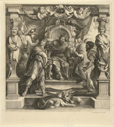 Quarrel of Achilles with Agamemnon by Franz Ertinger