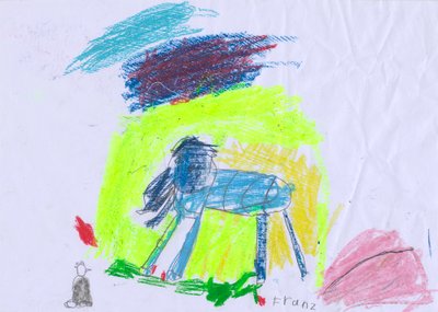 Blue Horse Against Yellow Sky after Franz Marc by Franz Ferdinand