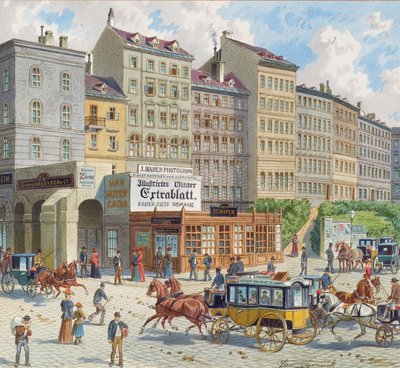 The Schottentor and the Mölkerbastei in Vienna by Franz Gerasch