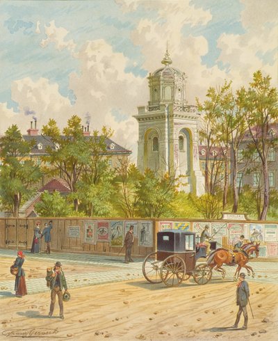 The Währinger Street in Vienna (with the Tower of the Ferdinand