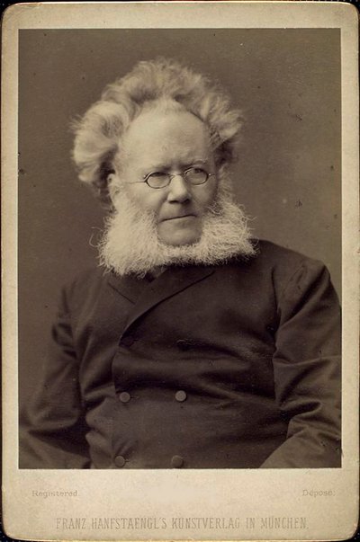 Henrik Ibsen, Norwegian playwright and poet by Franz Hanfstaengl