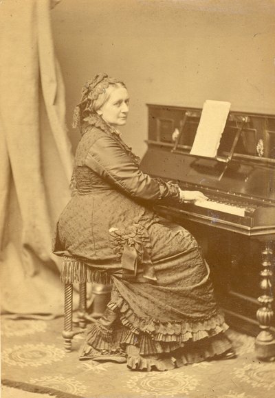 Portrait of Clara Wieck-Schumann at the piano by Franz Hanfstaengl