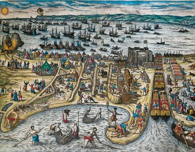 Capture of La Goulette and Tunis by Charles V by Franz Hogenberg