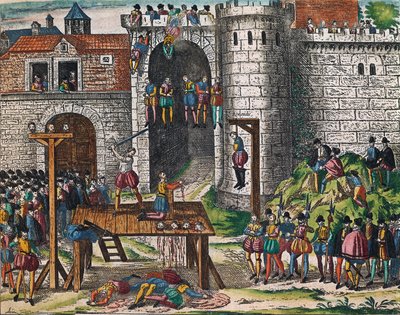 Execution of Amboise conspirators, March 25 by Franz Hogenberg