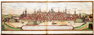 Map of Lubeck by Franz Hogenberg