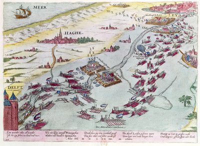 Naval Combat off the Coast of The Hague between the Beggars of the Sea and the Spanish in 1573 by Franz Hogenberg