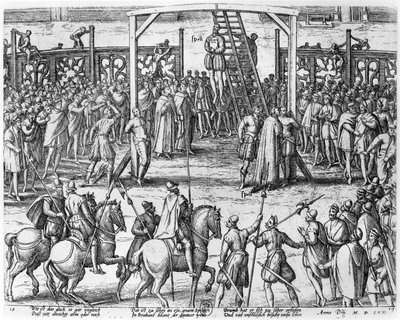 Scenes of Hanging in the Flanders, 1570 by Franz Hogenberg