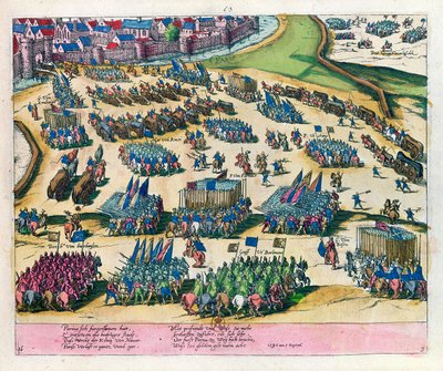 The Duke of Parma Relieves Paris from Siege by the Forces of Henri IV in 1590 by Franz Hogenberg