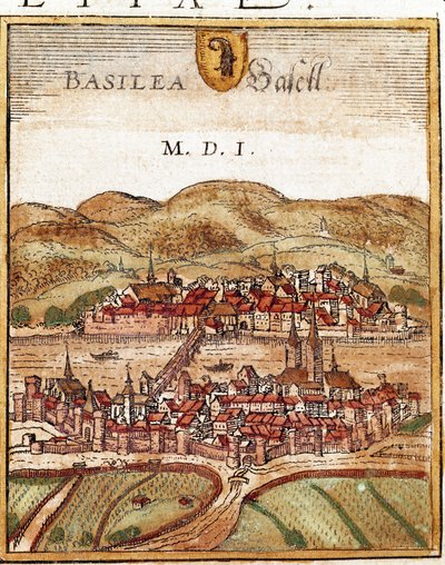 View of Basel - Switzerland (engraving) by Franz Hogenberg