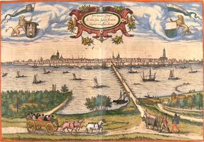 View of Kampen, Netherlands by Franz Hogenberg