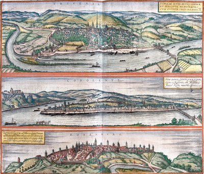Views of Treves, Koblenz and Rothenburg, Germany by Franz Hogenberg