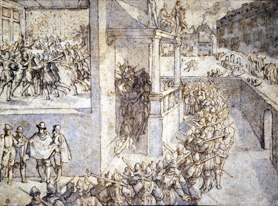War of Religion (Saint Barthelemy). Drawing by Hogenberg by Franz Hogenberg