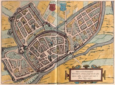 Wesel in North Rhine-Westphalia, Germany (engraving) by Franz Hogenberg