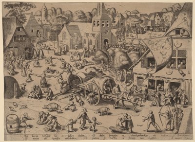 Village Fair at Hoboken by Franz Hogenberg after Pieter Bruegel the Elder