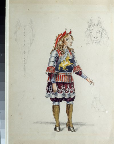 Costume design for the Ballet The Little Humpbacked Horse by C. Pugni by Franz Iosifovich Nordmark