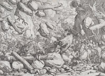 Maximilian Emanuel and the Bavarian Army in a Narrow Pass in the Tyrol by Franz Joachim Beich