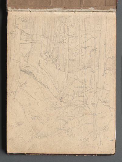 Album with Views of Rome and Surroundings, Landscape Studies, page 01a: Roman Landscape by Franz Johann Heinrich Nadorp