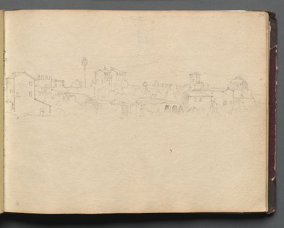 Album with Views of Rome and Surroundings, Landscape Studies, page 16a: Roman View by Franz Johann Heinrich Nadorp