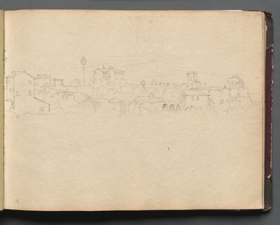 Album with Views of Rome and Surroundings, Landscape Studies, page 16a: Roman View by Franz Johann Heinrich Nadorp