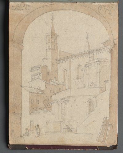 Album with Views of Rome and Surroundings, Landscape Studies, (detail) by Franz Johann Heinrich Nadorp