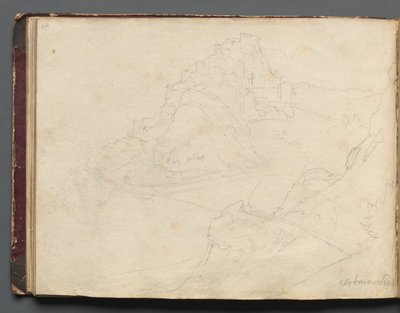Album with Views of Rome and Surroundings, Landscape Studies, Page 20b: Cervera by Franz Johann Heinrich Nadorp