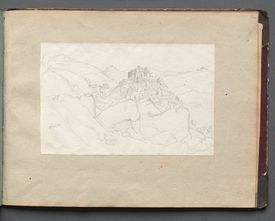 Album with Views of Rome and Surroundings, Landscape Studies, page 53a: Vivaro by Franz Johann Heinrich Nadorp