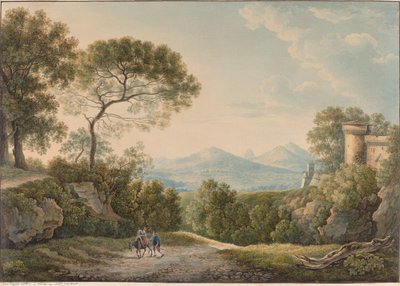 View from Tivoli across the Tiber Valley at Sunset by Franz Kaisermann