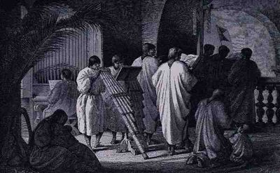 Misa Cantada in the Ancient Mission of Trinidad, from The Amazon and Madeira Rivers, by Franz Keller, engraved by A. Closs, 1874 by Franz Keller