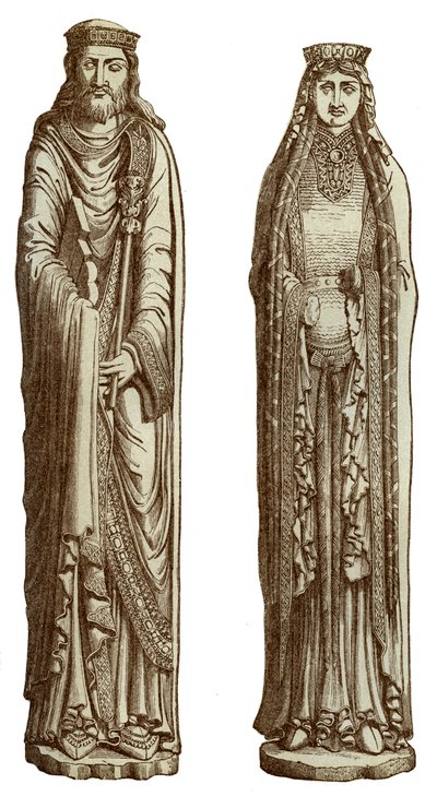 Clovis I and Clotilde His Wife, 12th century, 1870 by Franz Kellerhoven