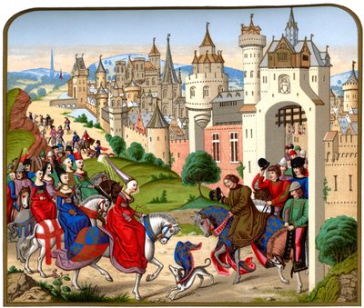 Entrance of the Queen Isabeau of Bavaria into Paris, c1500, 1870 by Franz Kellerhoven