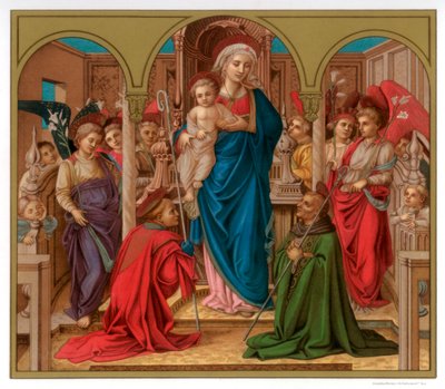 Madonna and Child with St Fredianus and St Augustine by Franz Kellerhoven